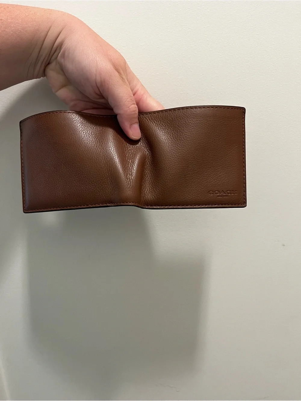 NWT Brown Leather Coach Men’s wallet